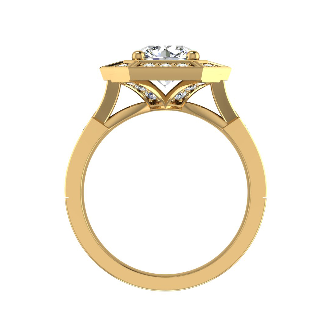 Alessandra Halo Engagement Ring